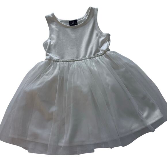 Lilt White Tulle Sleeveless Dress - Size 5 - Perfect - Picture 1 of 4